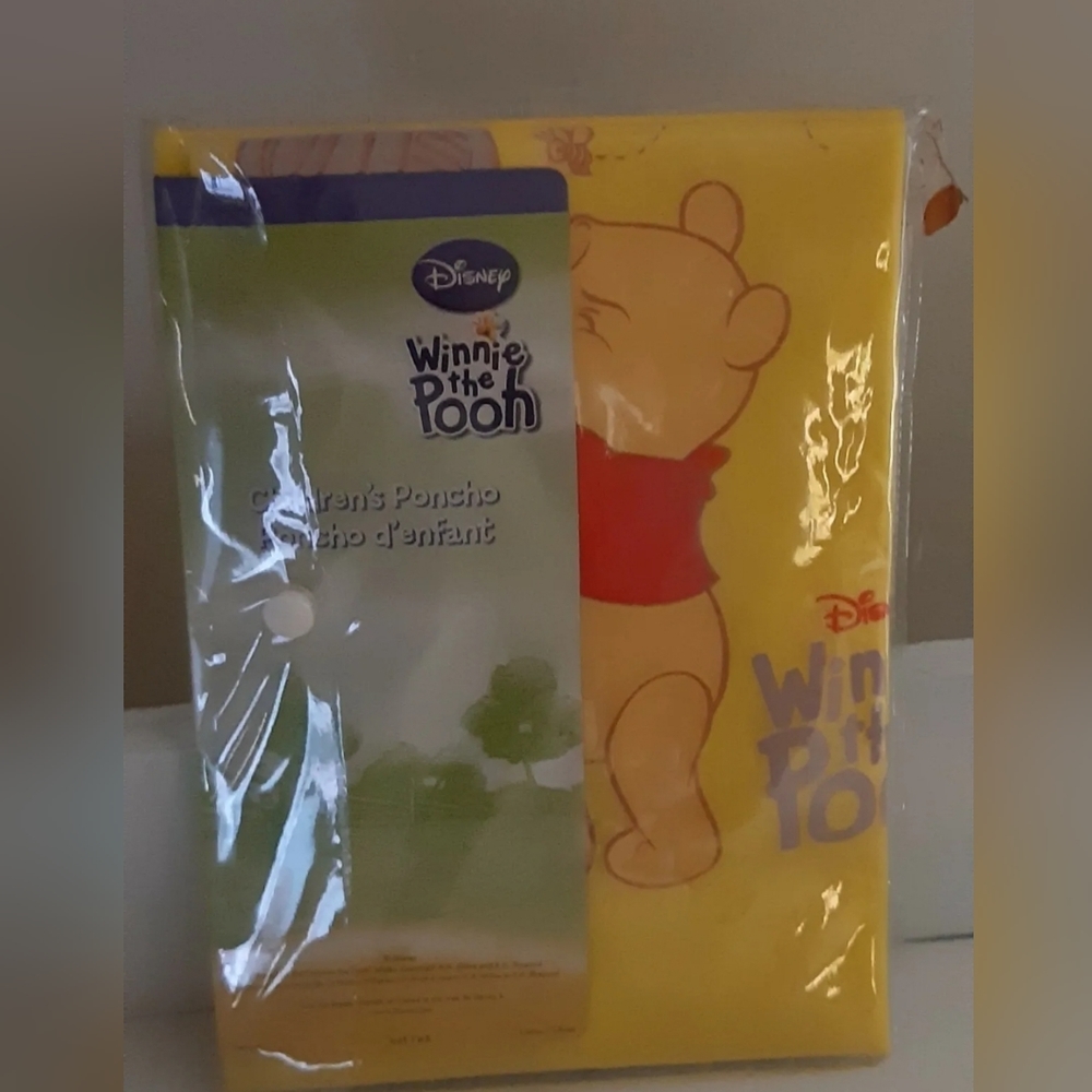 Disney Winnie The Pooh Children's Poncho, yellow, one size
